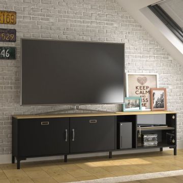 TV-Schrank Manchester | 190 x 41 x 55 cm | Helvezia Oak Design