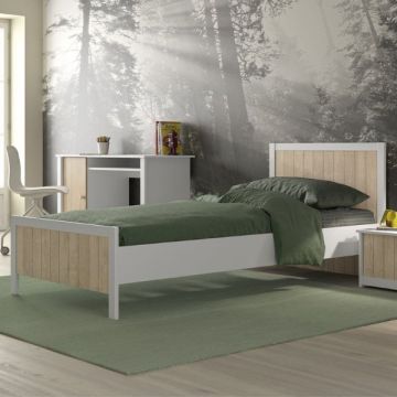 Einzelbett Zouma | 120 x 200 cm | Design Blonde Oak