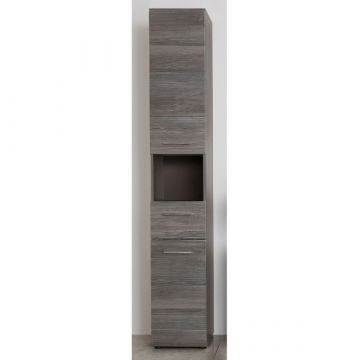 Säulenschrank Line | 31 x 30 x 182 cm | Design Smoky Silver