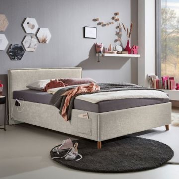 Doppelbett Ollie | 140 x 200 cm | Design Beige