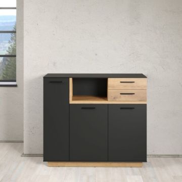 Sideboard Synnax | 128 x 40 x 113 | Anthracite Oak