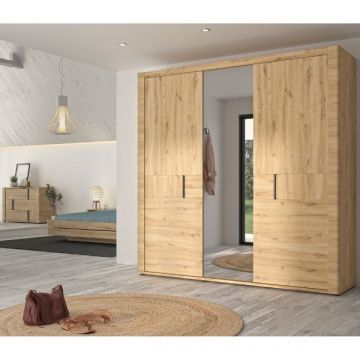 Schlafzimmerset Attitude | Doppelbett, Kleiderschrank, Kommode | Oak Design