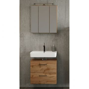 Waschtisch-Set Manchester | Waschtischschrank und Spiegelschrank | Wotan Oak Design