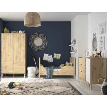 Kinderzimmer-Set Lison | Hochbett, Kommode, Kleiderschrank | Artisan Oak Design