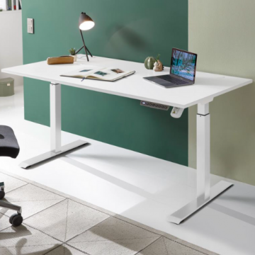 Schreibtisch Cino mechanisch verstellbar - weiß