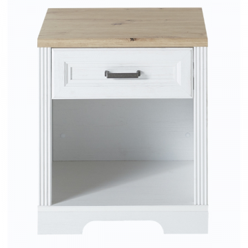 Schreibtischschrank Samine mit Schublade - weiß/Eiche