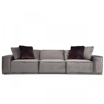 Stilvolles graues 3-Sitzer-Sofa | Komfort und Design in Einem!