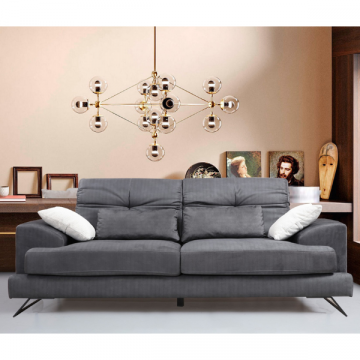 Komfort und Stil - 2-Sitzer Sofa | Buchenholzrahmen | Farbe Anthrazit