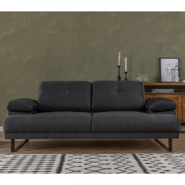 2-Sitzer Sofa-Bett 199cm Polyester - Anthrazit
