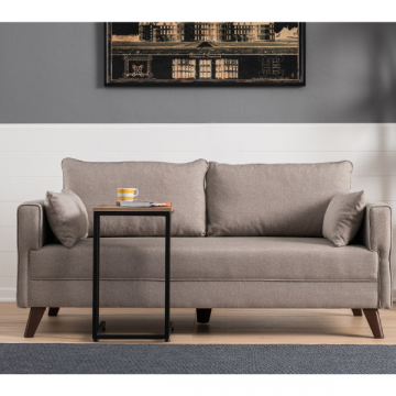 Bequemes 2-Sitz-Sofa | Stilvolles Design | Cremefarbe