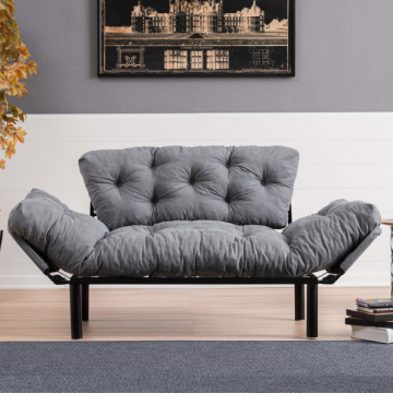 Zweite Chance 2-Sitz Sofa-Bett - Komfortables und stilvolles Design - 155cm Breite - Grau