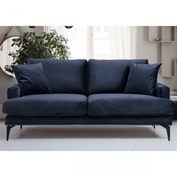 2-Sitz-Sofa | Bequem und stilvoll | Marineblau