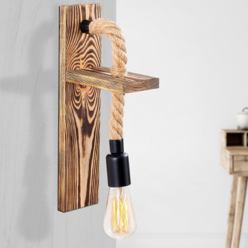 Lustro Wandlampe aus Holz | 11x17cm | 40cm Höhe