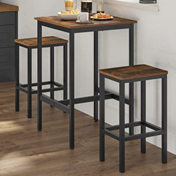 Schwerlast-Stahlrahmen Quadratischer Frühstücksbar-Tisch, 60x60x90cm