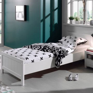 Erik Kinderzimmer mit Bett 90x200 cm und Nachttisch-weiß