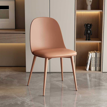 Terrakotta-Stuhl 'Jasmin' aus Polypropylen mit PU-Sitz | Metallbeine | H81 x B51 x T44 cm