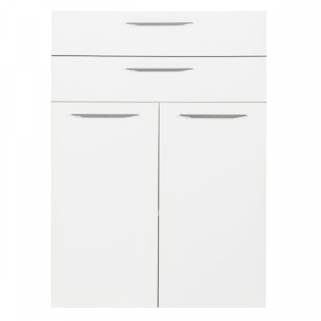 Türen und Schubladen für offenes Bücherregal Disegno | 104,7 x 1,8 x 74,9 cm | Hochglanz Weiß