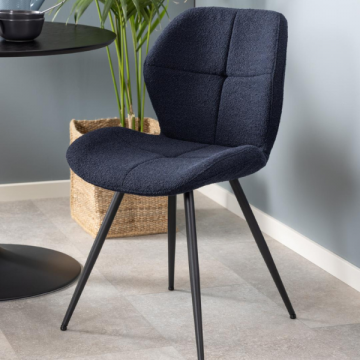 Monza Blue Petri Chair: Elegantes Design mit Reißverschluss und quadratischer Naht