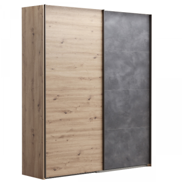 Kleiderschrank Systema | 203,4 x 59,6 x 222,6 cm | Eiche Artisan / Tadao Stone Design