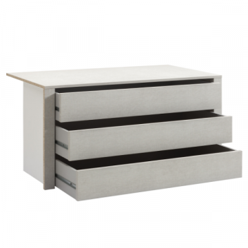 Schubladenschrank für Kleiderschränke Systema | 122,8 x 50,9 x 69,3 cm | Grau