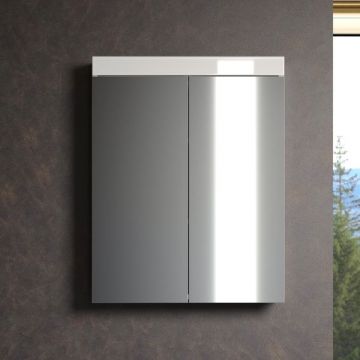 Spiegelschrank Amanda | 60 x 17 x 77 cm | High Glossy White