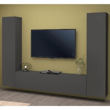 TV-Möbel-Set Natasha | TV-Möbel und Aufbewahrungsschränke | Anthrazit-farbig