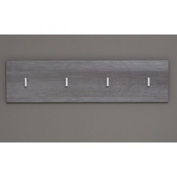 Garderobenpaneel Line | 80 x 2 x 21 cm | Design Smoky Silver