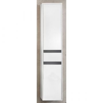 Säulenschrank Sol | 35 x 31 x 172 cm | Weiß melaminbeschichtet