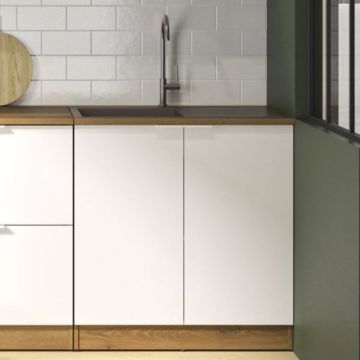 Küchenunterschrank Eden | 80 x 60 x 86 cm | Helvezia Oak Design
