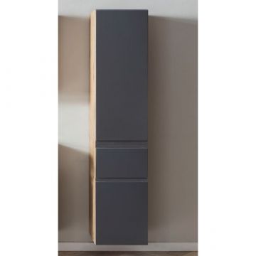Säulenschrank Varese | 40 x 35 x 180 cm | Design Graphitgrau