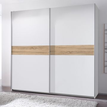 Kleiderschrank Salamanca 215cm mit 2 Türen - weiß/Eiche