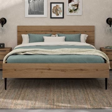 Doppelbett Lucian | 120 x 200 cm | Helvezia Oak Design