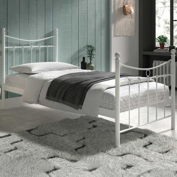 Bett Liza mit Lattenrost 90x200 - weiß