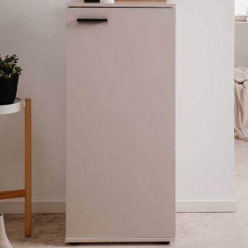 Schuhschrank Satine - 50x34x110cm - 1 Tür - beige