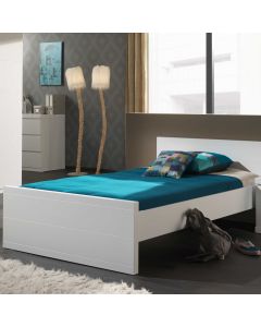 Französisches Bett Lara 120x200 mit Lattenrost - weiß