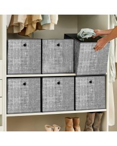 Aufbewahrungsboxen Worrall | 30 x 30 x 30 cm | Grau