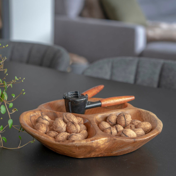 Nola Schale aus Teakholz - Naturinspiriert Ø30x5cm